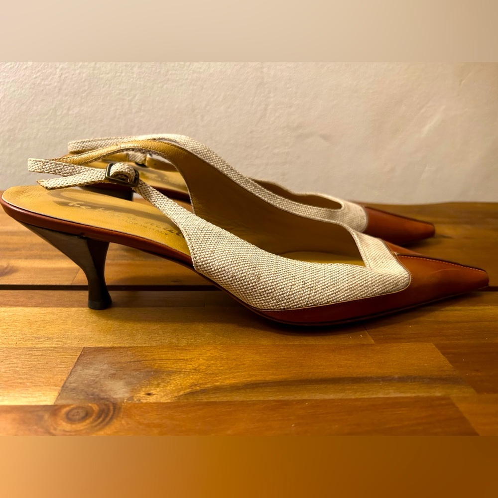 Bettye Muller Kitten Heel Sling Backs